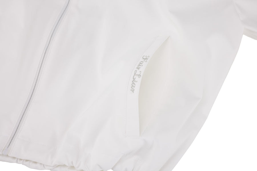 FRILL HOODED ZIPPER JACKET