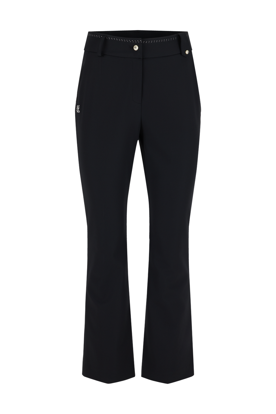 PEARL BUTTON STITCH SEMI-BOOTCUT PANTS