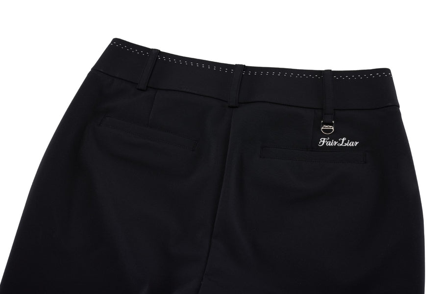 PEARL BUTTON STITCH SEMI-BOOTCUT PANTS