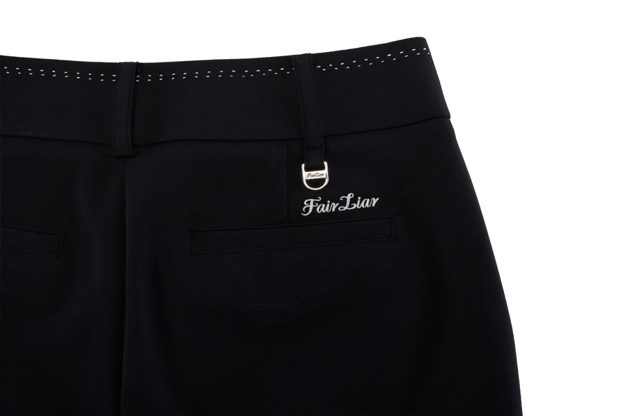 PEARL BUTTON STITCH SEMI-BOOTCUT PANTS