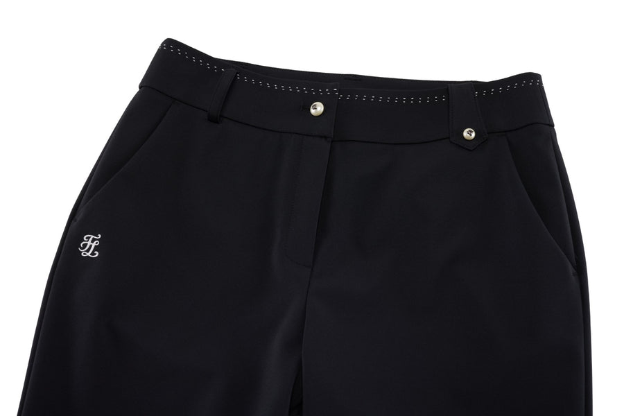 PEARL BUTTON STITCH SEMI-BOOTCUT PANTS