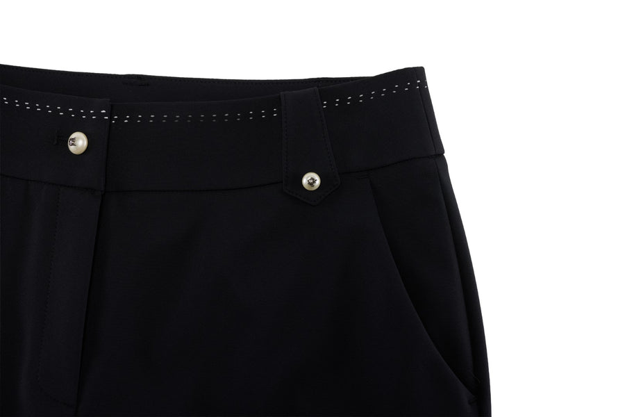 PEARL BUTTON STITCH SEMI-BOOTCUT PANTS
