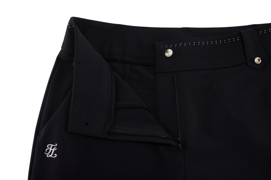 PEARL BUTTON STITCH SEMI-BOOTCUT PANTS