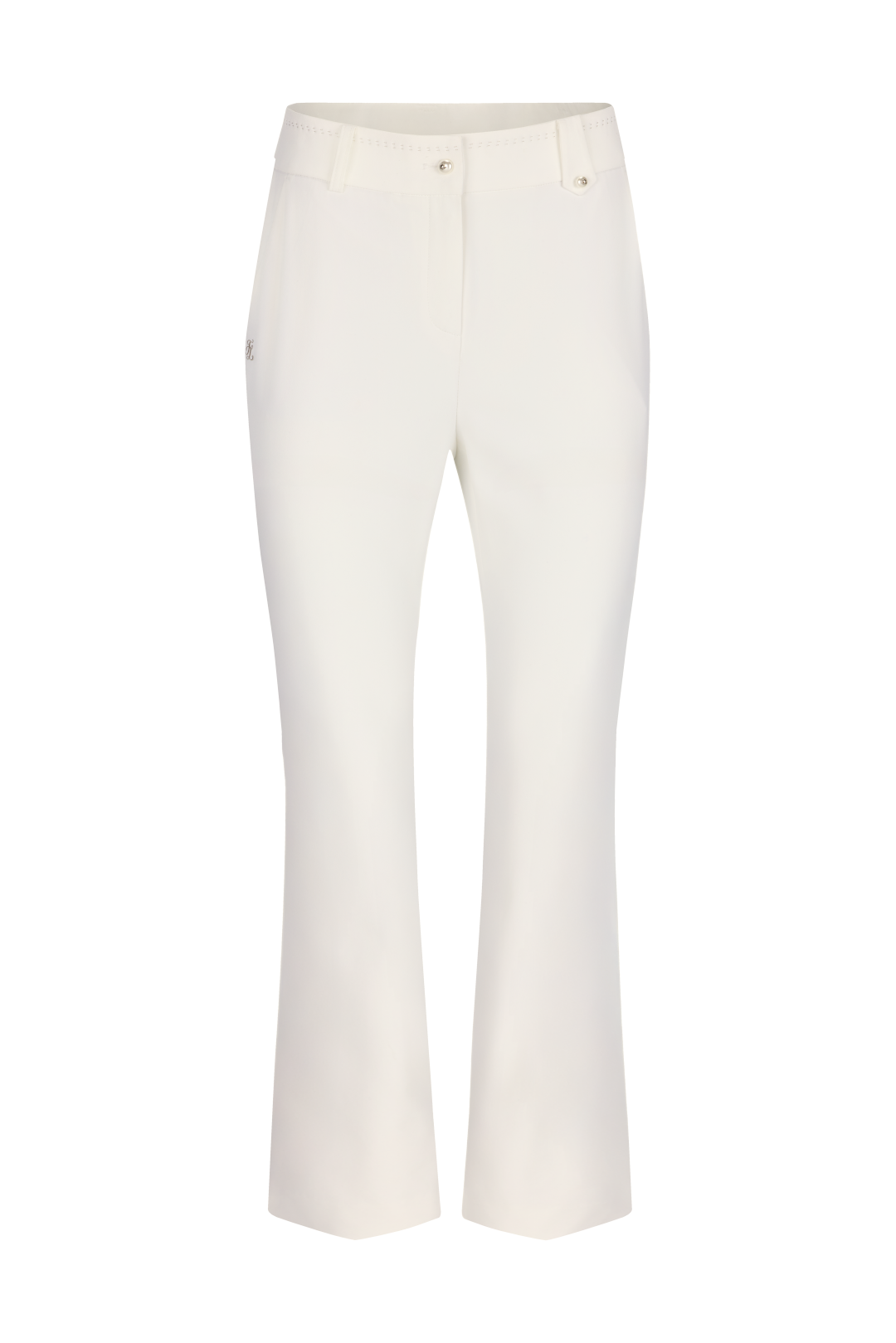 PEARL BUTTON STITCH SEMI-BOOTCUT PANTS