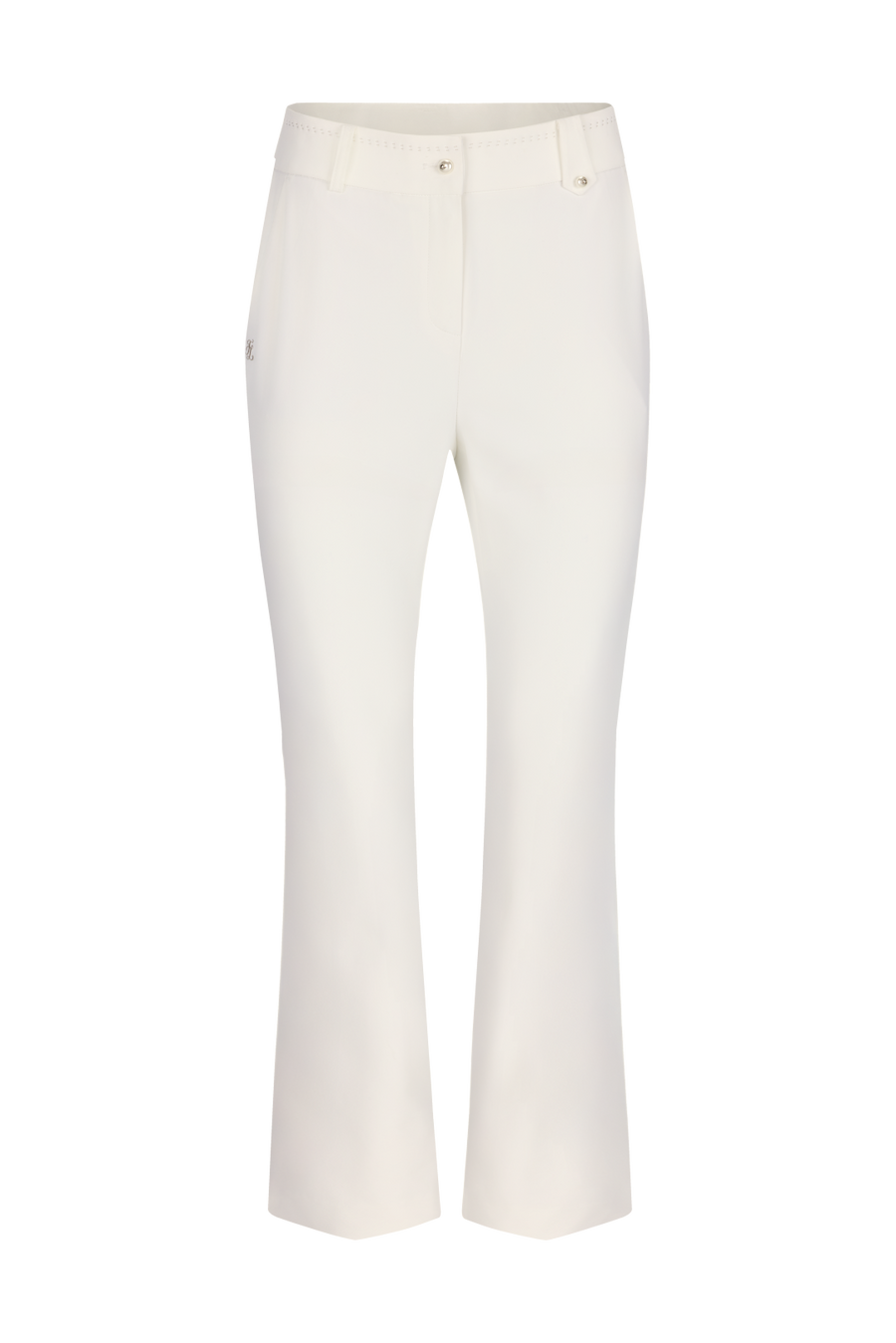PEARL BUTTON STITCH SEMI-BOOTCUT PANTS