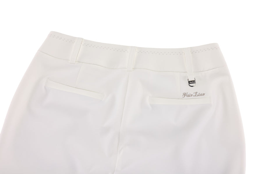 PEARL BUTTON STITCH SEMI-BOOTCUT PANTS