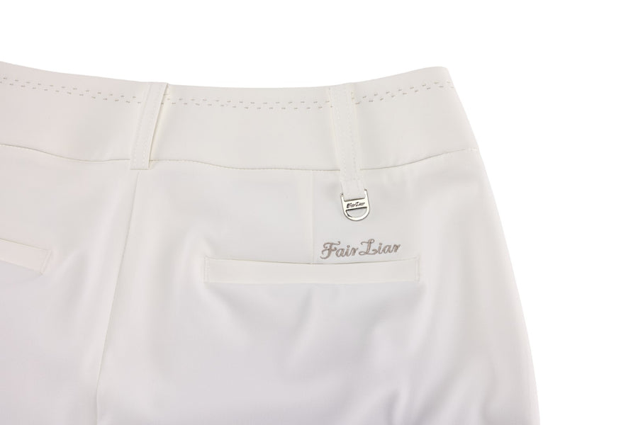 PEARL BUTTON STITCH SEMI-BOOTCUT PANTS