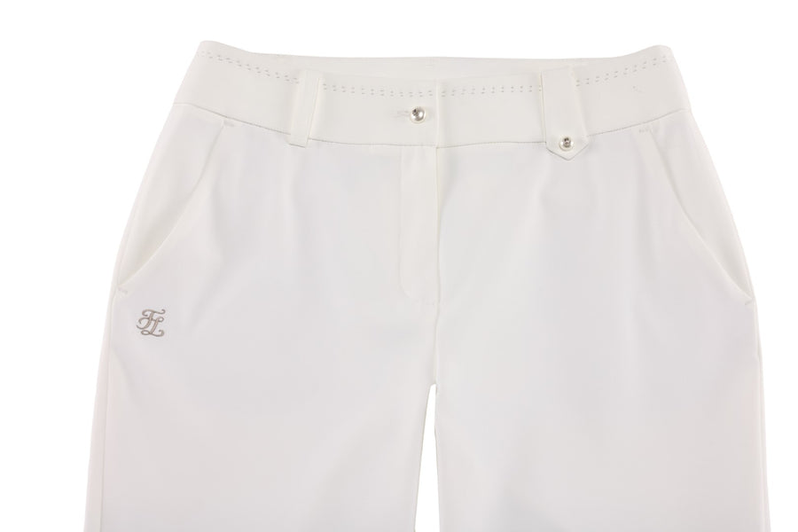 PEARL BUTTON STITCH SEMI-BOOTCUT PANTS