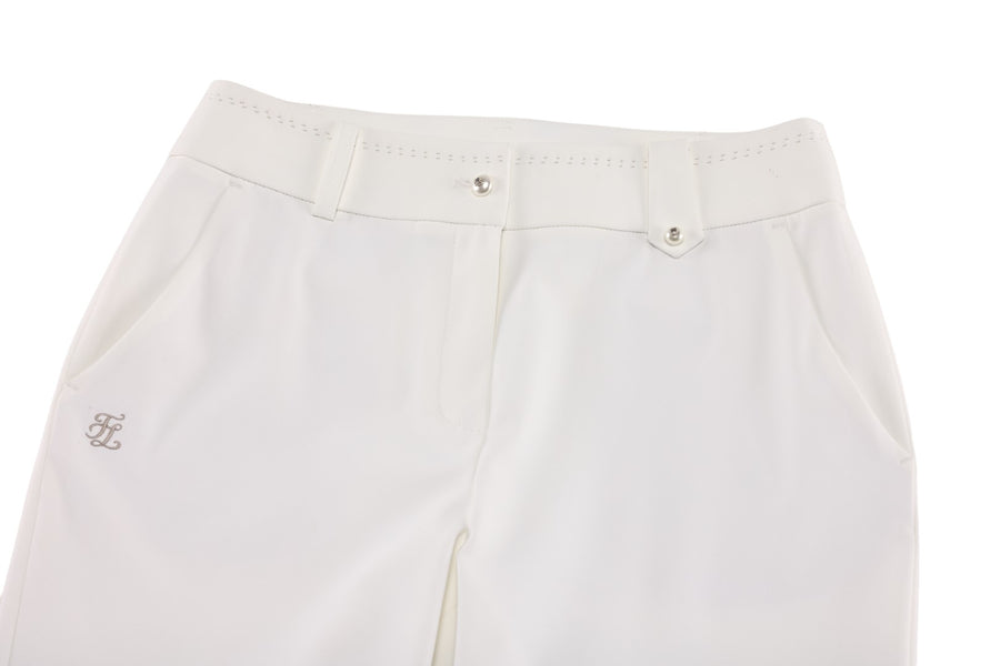 PEARL BUTTON STITCH SEMI-BOOTCUT PANTS