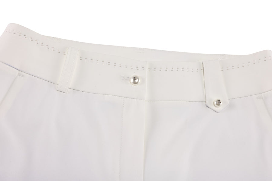 PEARL BUTTON STITCH SEMI-BOOTCUT PANTS