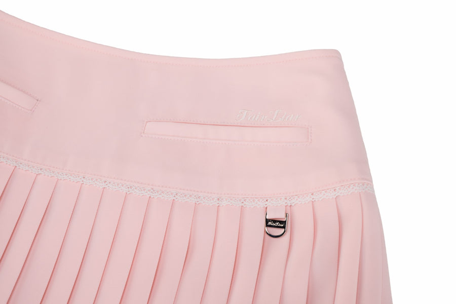 CROCHET FLARE PLEATED SKIRT