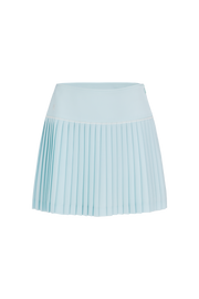 CROCHET FLARE PLEATED SKIRT