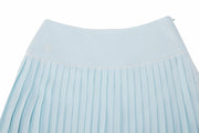CROCHET FLARE PLEATED SKIRT
