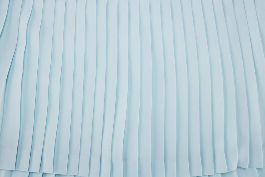 CROCHET FLARE PLEATED SKIRT