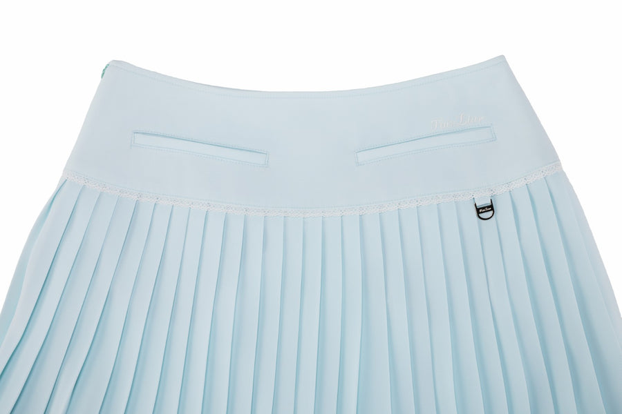 CROCHET FLARE PLEATED SKIRT