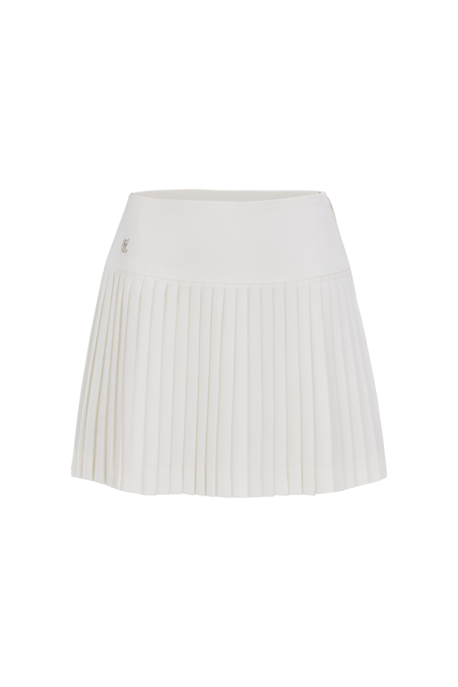 CROCHET FLARE PLEATED SKIRT