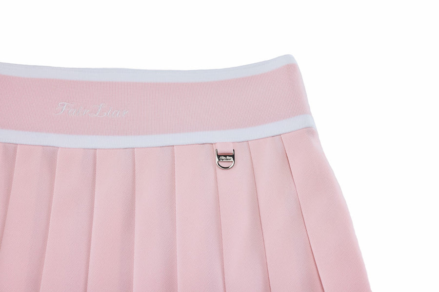 PIQUE PLEATED BAND SKIRT