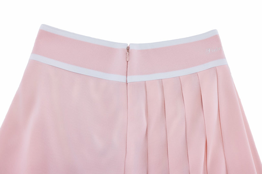 PIQUE PLEATED BAND SKIRT