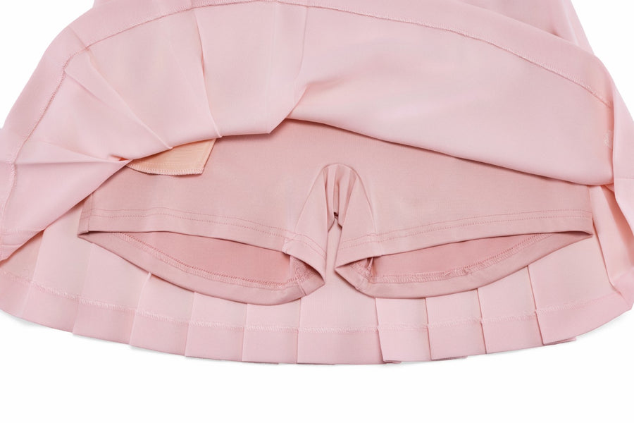 PIQUE PLEATED BAND SKIRT