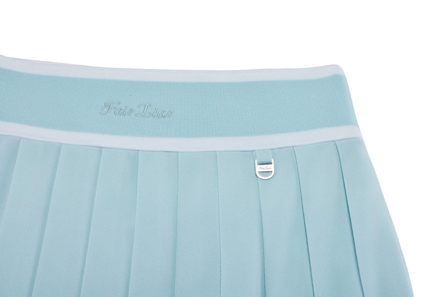 PIQUE PLEATED BAND SKIRT