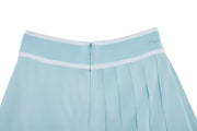 PIQUE PLEATED BAND SKIRT