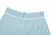 PIQUE PLEATED BAND SKIRT