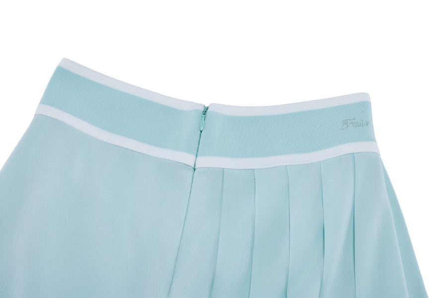 PIQUE PLEATED BAND SKIRT