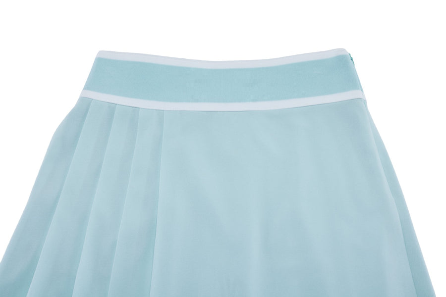 PIQUE PLEATED BAND SKIRT