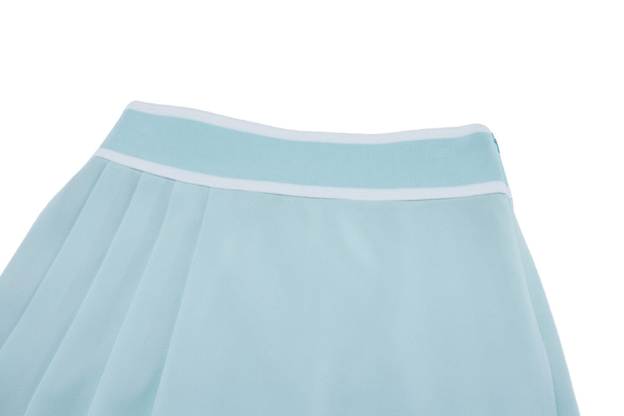 PIQUE PLEATED BAND SKIRT