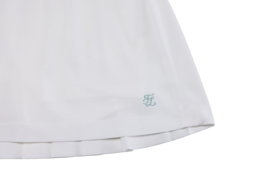 PIQUE PLEATED BAND SKIRT