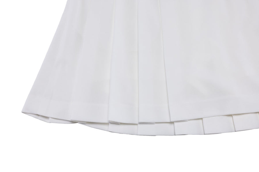 PIQUE PLEATED BAND SKIRT