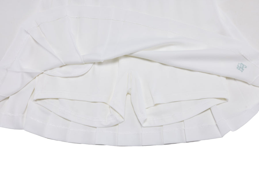 PIQUE PLEATED BAND SKIRT