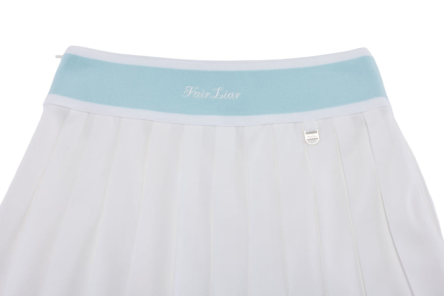 PIQUE PLEATED BAND SKIRT