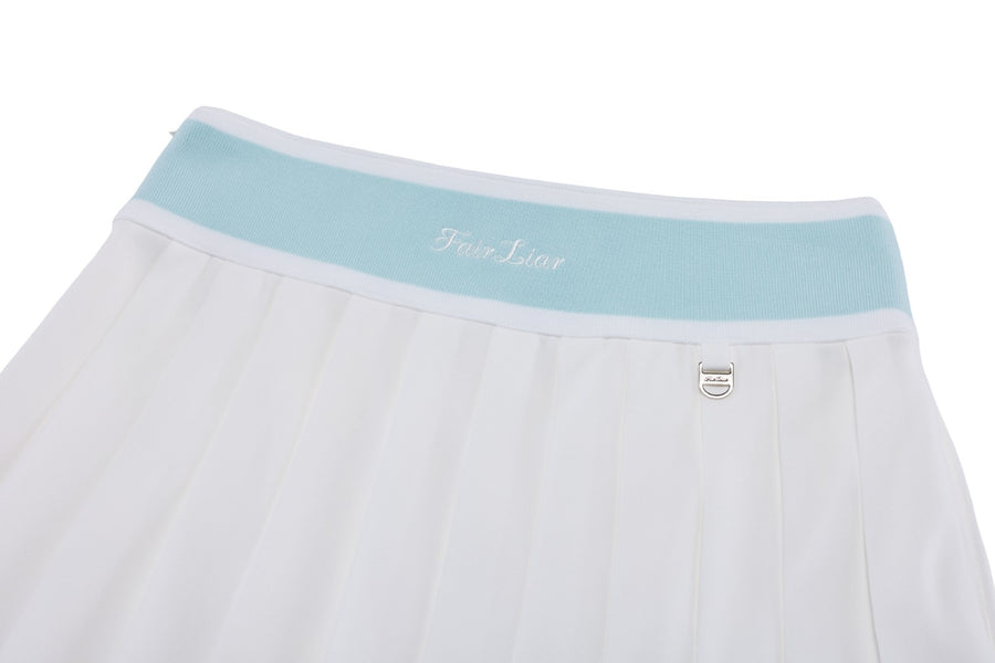 PIQUE PLEATED BAND SKIRT
