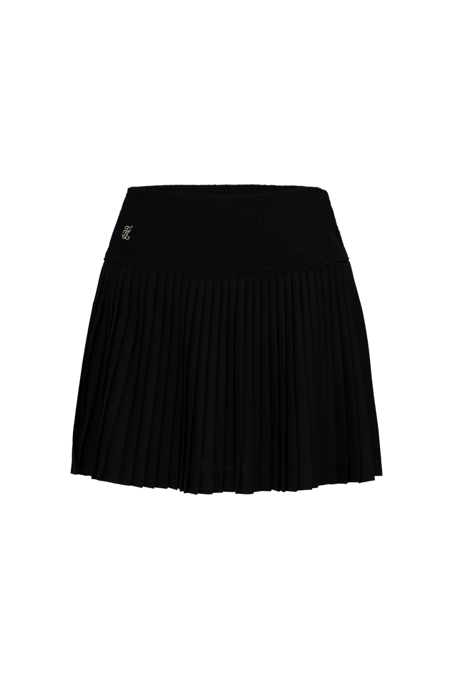 LACE FLARE PLEATED SKIRT