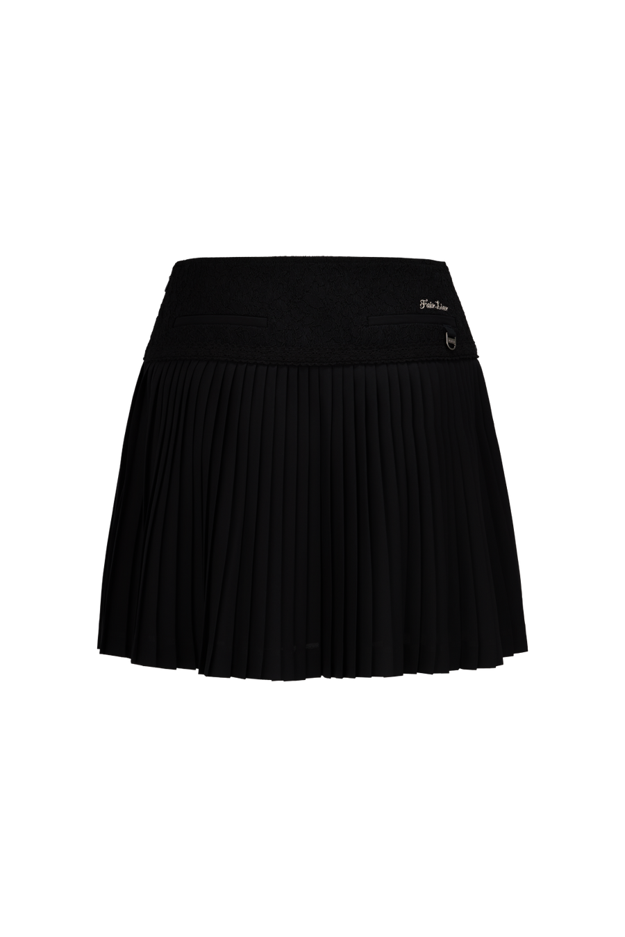 LACE FLARE PLEATED SKIRT