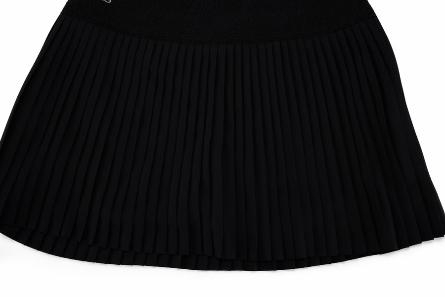 LACE FLARE PLEATED SKIRT