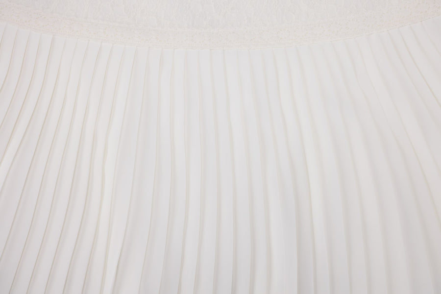 LACE FLARE PLEATED SKIRT