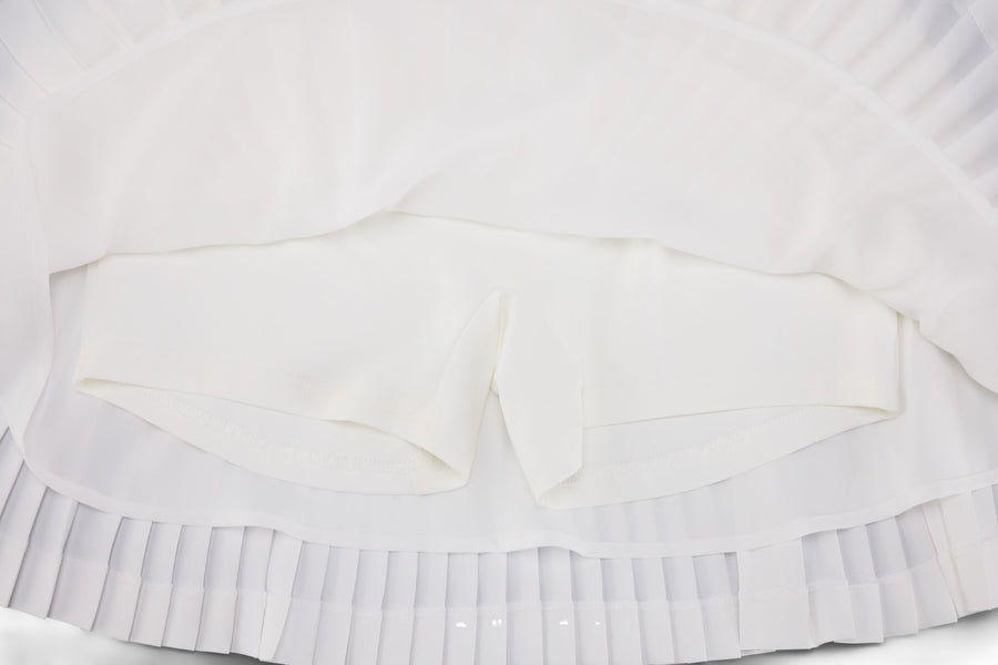 LACE FLARE PLEATED SKIRT