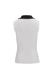 CROCHET COLLAR SLEEVELESS KNIT