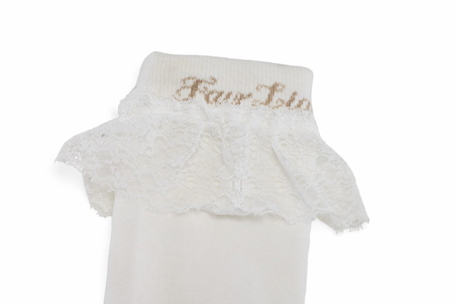 LACE LOGO KNEE SOCKS