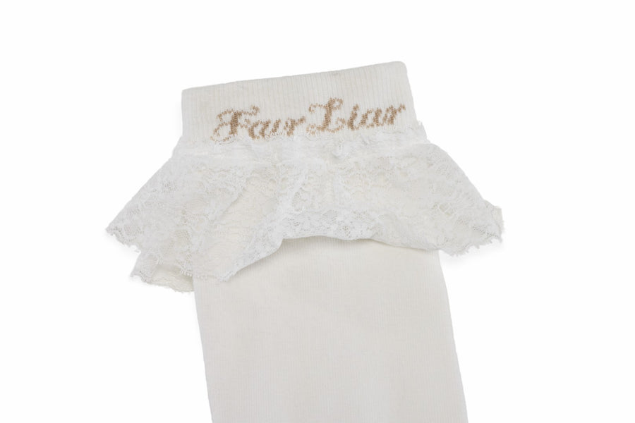 LACE LOGO KNEE SOCKS