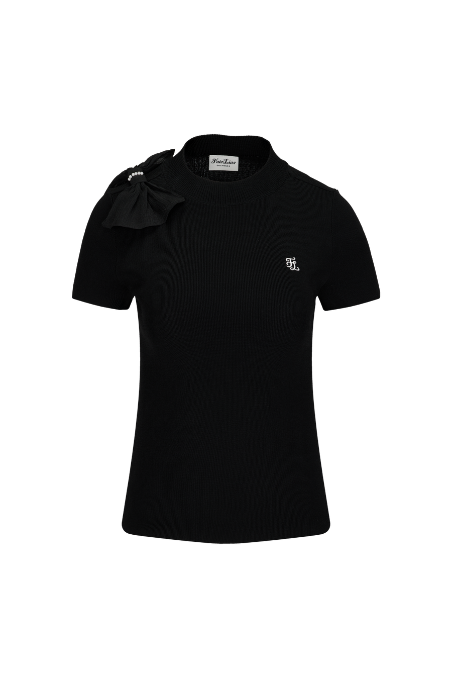 CHIFFON RIBBON CAP SLEEVE KNIT