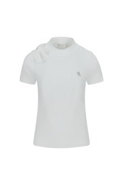 CHIFFON RIBBON CAP SLEEVE KNIT