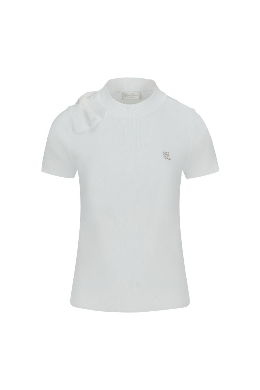 CHIFFON RIBBON CAP SLEEVE KNIT