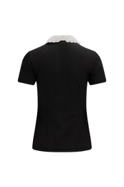 EYELET LACE COLLAR T-SHIRT