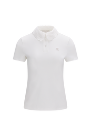 EYELET LACE COLLAR T-SHIRT