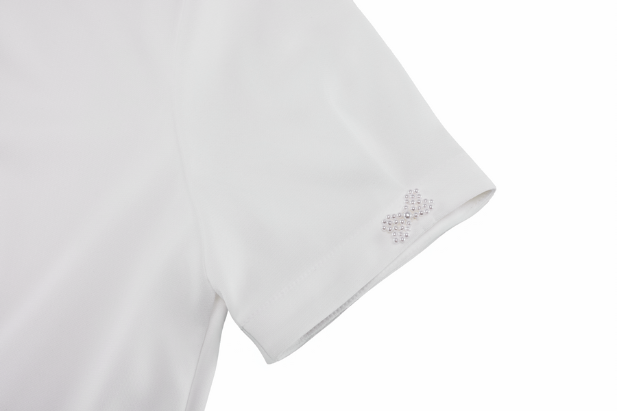 LACE COLLAR PUFF SLEEVE T-SHIRT