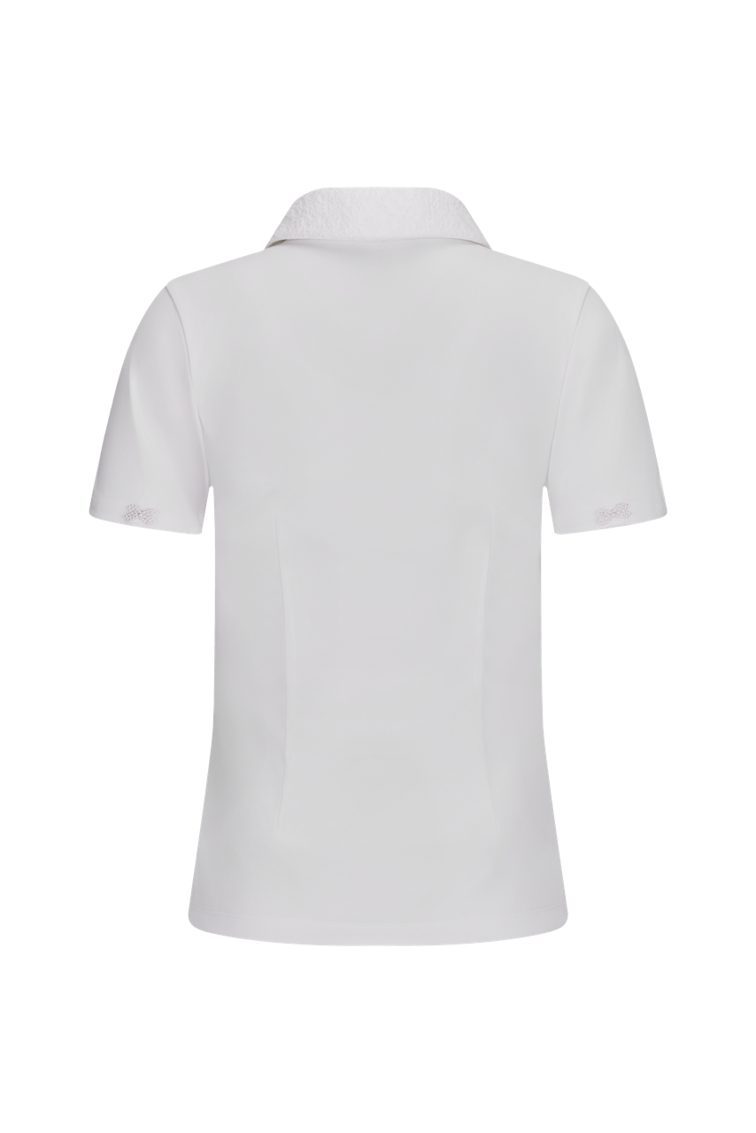 LACE COLLAR PUFF SLEEVE T-SHIRT