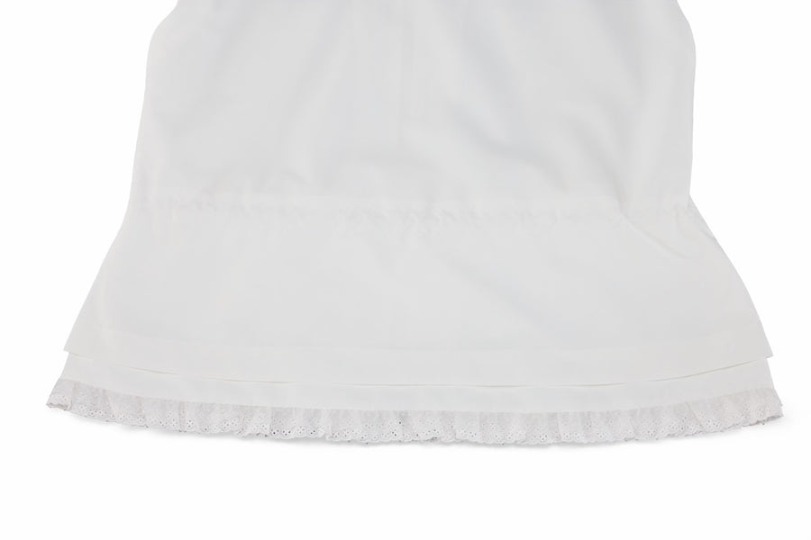 DRAWSTRING RUFFLE ZIP-UP VEST